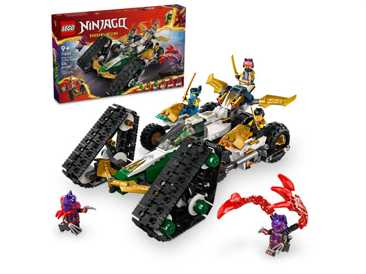 LEGO NINJAGO Ninja Team Combo Vehicle 4-in-1 Toy 71820 Building Blocks for 18+ Gift