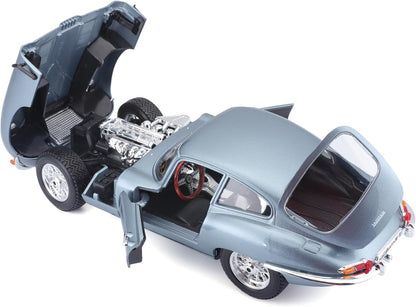 Bburago 1:18 Jaguar E-Type 1961 Coupe Die-Cast Model Car – Metallic Blue Classic Collectible