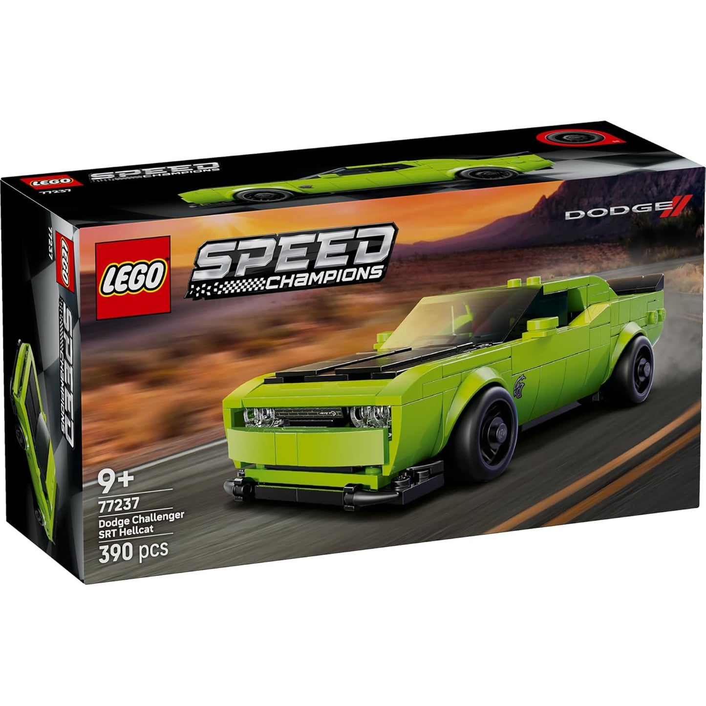 LEGO Speed Champions 77237 Dodge Challenger SRT Hellcat Sports Car  390Piece Muscle Car with Driver Minifigure (Ages9+)