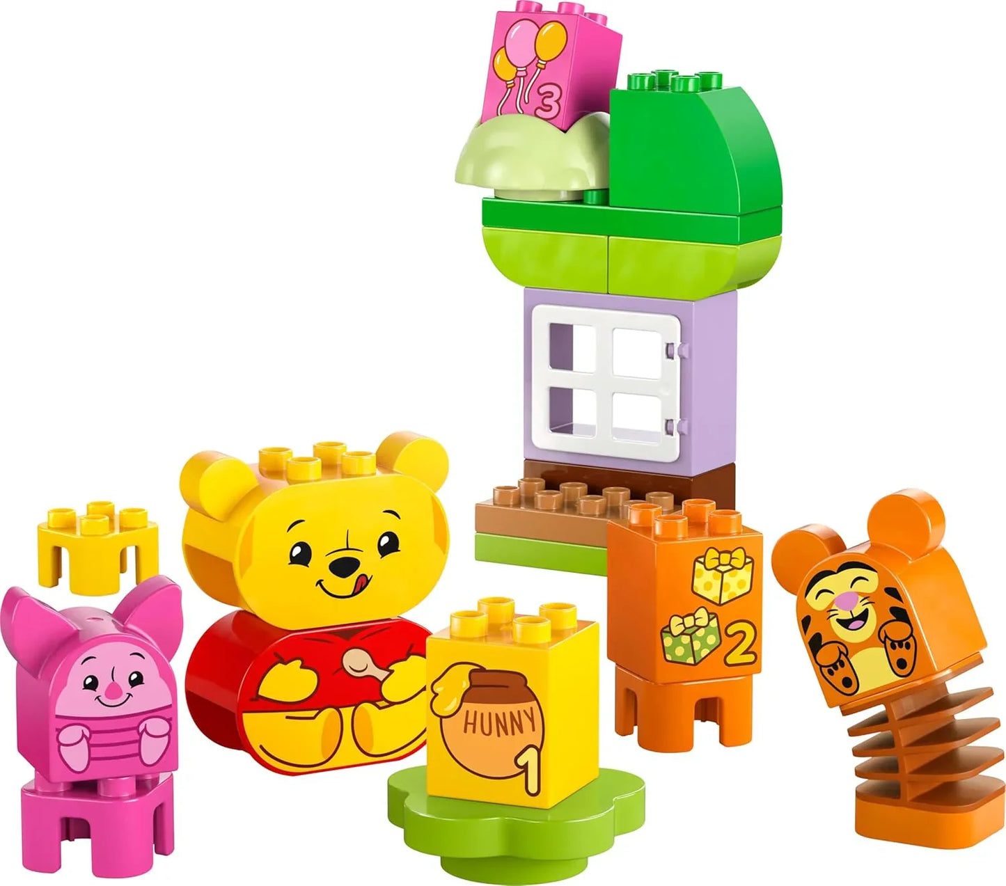 LEGO DUPLO 10457 Disney Winnie the Pooh’s Birthday Party Building Toy - Educational Playset with 3 Figures incl. Tigger and Piglet - Birthday Gift Idea for 1.5 Plus Year Old Toddlers, Boys & Girls