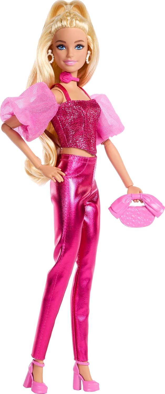 Barbie Deluxe Style #5 Doll JFP40 – Blonde Hair, Metallic Pink Dress & Accessories – Fashion Doll for Kids 4+ - Jaiman Toys
