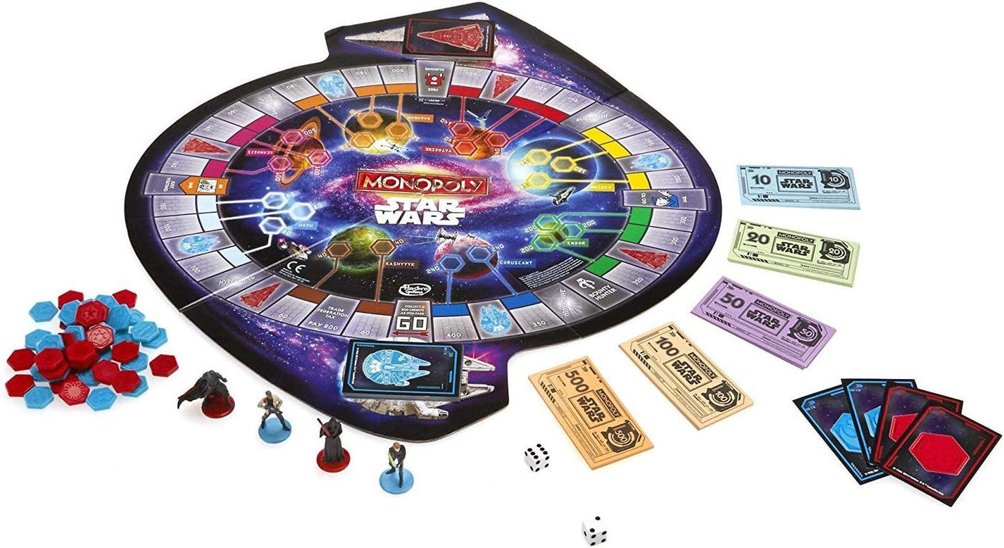 Monopoly Star Wars Edition – Hasbro Gaming | Galactic Property Trading Board Game | Episode VII & Legacy Tokens