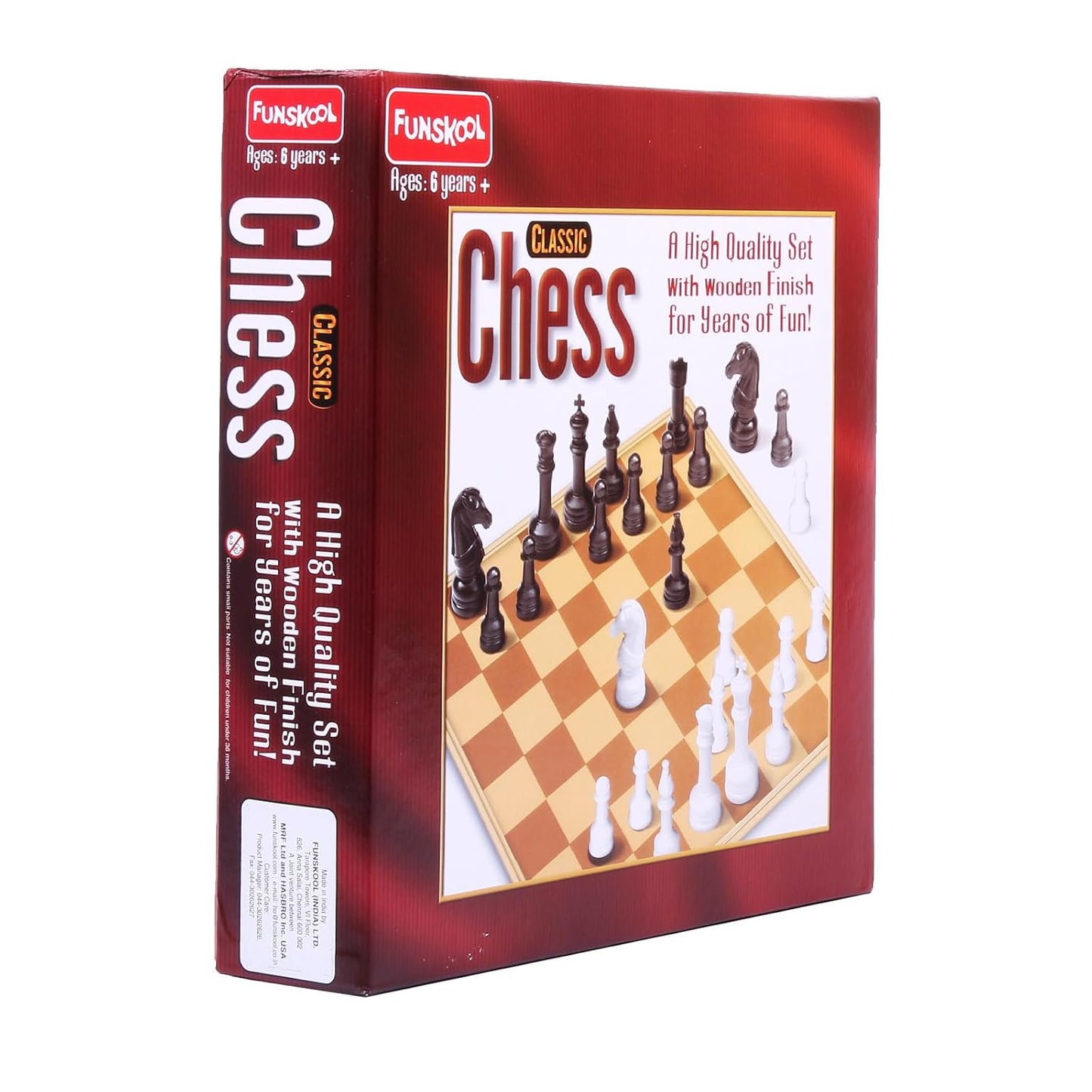 Funskool Chess Classic – Wooden Finish Strategy Board Game for Kids & Adults (2 Players, Ages 7+)