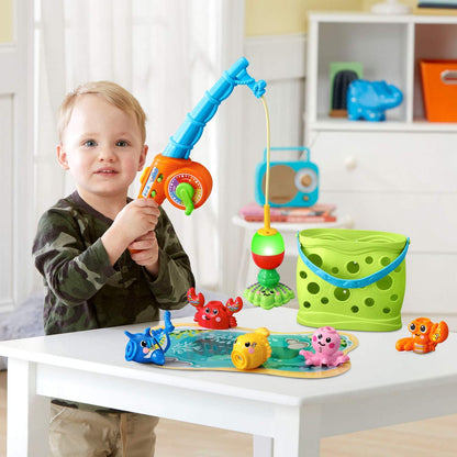 VTech Jiggle and Giggle Fishing Set | Interactive Toddler Fishing Toy with Electronic Fishing Rod, Sea Animals, Counting, Music & Learning Activities