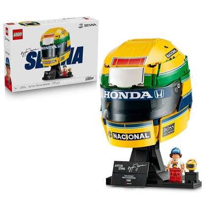 LEGO® Editions Ayrton Senna Helmet 43024 – F1® Racing Helmet Model Building Set | 931-Piece Collectible Display Model