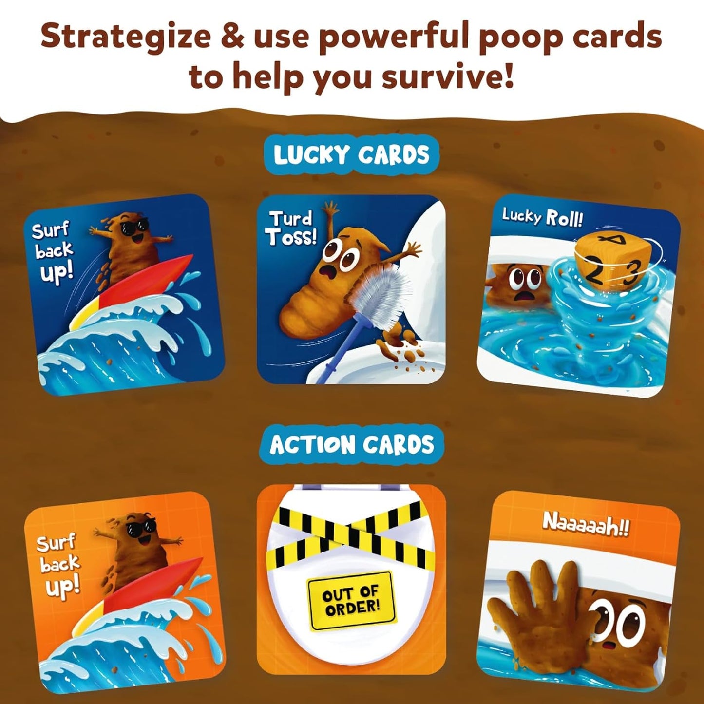 Skillmatics Card Game - Poop Wars, Fun & Fast-paced Game of Strategy, Party Game for Kids & Families, Gifts for Girls & Boys Ages 6, 7, 8, 9 & Up