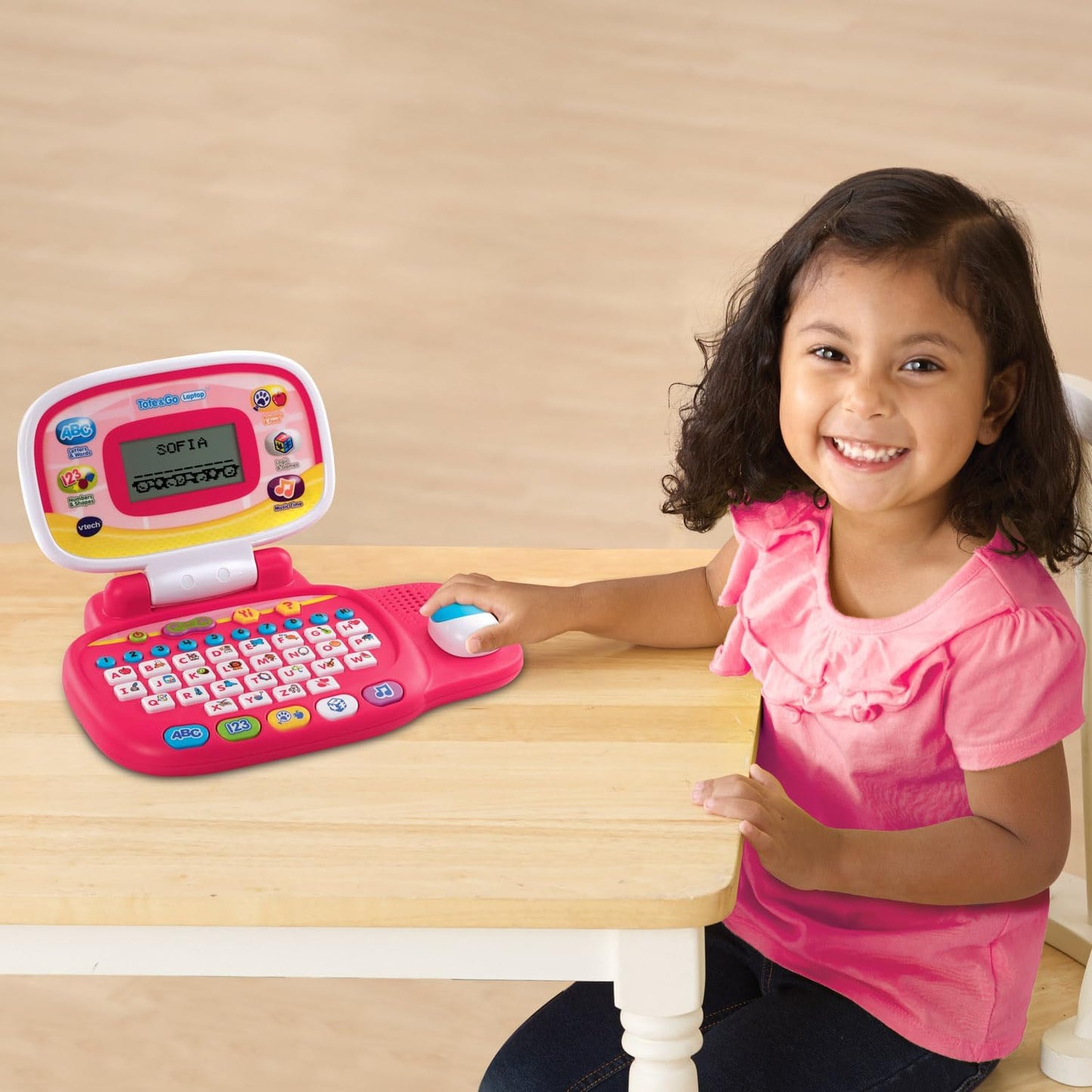 VTech Tote & Go Laptop Pink | Interactive Educational Learning Laptop for Kids | ABCs, Numbers, Games & Music | Ages 3+