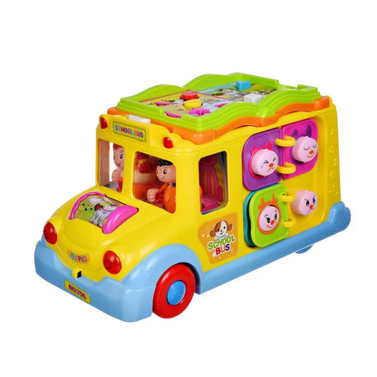 Intellectual School Bus Activity Toy Vehicle with Music, Sounds, and Lights (Multicolour) (Bus)