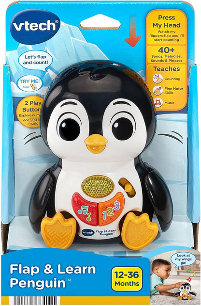 VTech Flap & Learn Penguin Interactive Counting Toy for Toddlers | Musical Learning Toy with Lights, Numbers & Songs