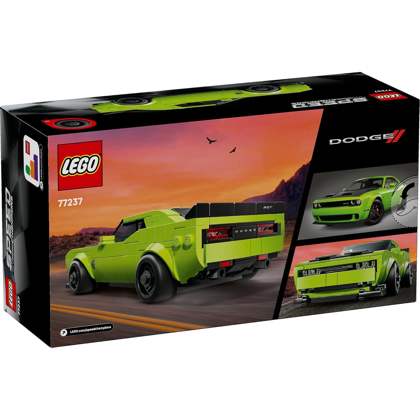 LEGO Speed Champions 77237 Dodge Challenger SRT Hellcat Sports Car  390Piece Muscle Car with Driver Minifigure (Ages9+)