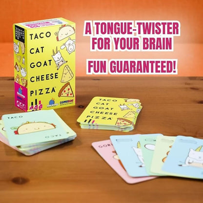 Blue Orange Taco Cat Goat Cheese Pizza Card Game | Fast-Paced Family Party Game | Ages 7+ | 2-8 Players