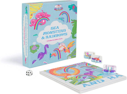 Sea Monsters & Rainbows – Chutes & Ladders Board Game - Jaiman Toys