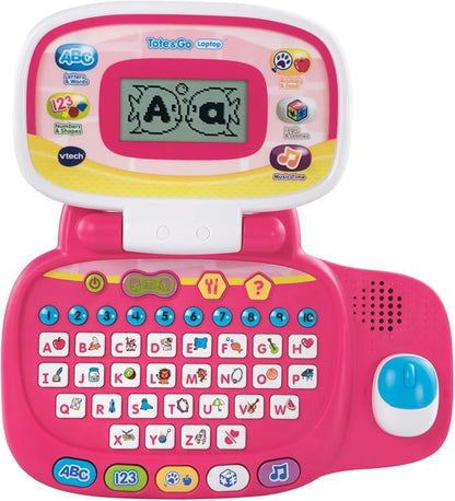 VTech Tote & Go Laptop Pink | Interactive Educational Learning Laptop for Kids | ABCs, Numbers, Games & Music | Ages 3+