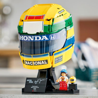 LEGO® Editions Ayrton Senna Helmet 43024 – F1® Racing Helmet Model Building Set | 931-Piece Collectible Display Model