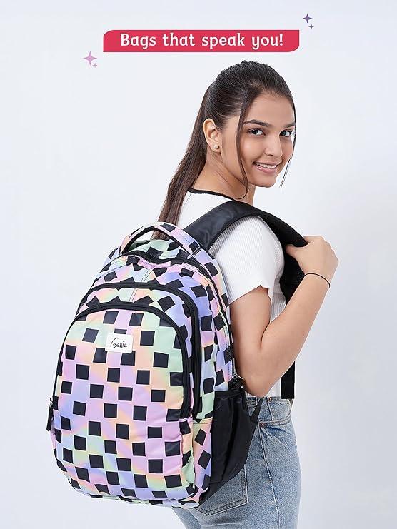 Genie Iridescence 17-Inch Casual Backpack – 27L | Stylish, Lightweight & Spacious - Jaiman Toys