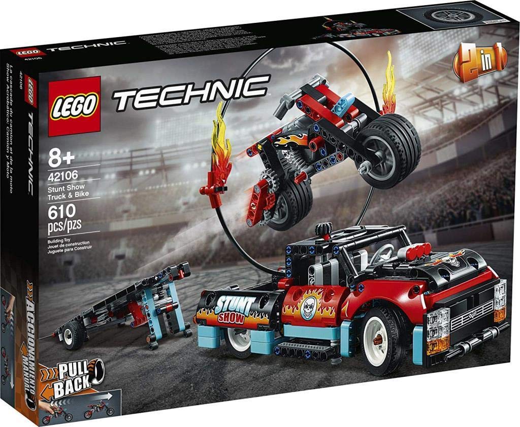 LEGO 42106 Technic Stunt Show Truck & Bike Set (610 Pieces)