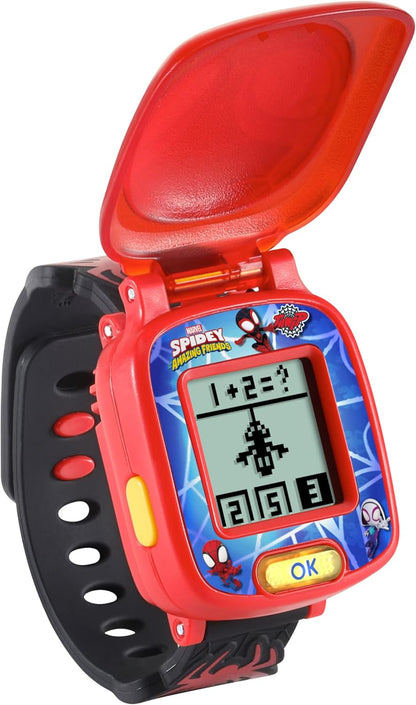 VTech Marvel Spidey and His Amazing Friends Spin Learning Watch | Interactive Educational Kids Watch with 4 Games, Clock, Alarm, Timer & Spidey Voice