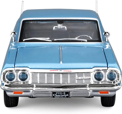 Maisto 1:24 Scale Die-Cast Model – 1964 Chevrolet Impala SS (Blue) | Classic American Muscle Car Replica - Jaiman Toys
