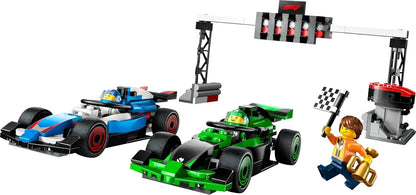 LEGO City - 60474 F1 Grid with VCARB & Sauber Race Cars - Buildable Formula 1 Car Toys, 2 Driver Minifigures, Marshal, & Starting Lights Line - Fun Gift Idea for 6+ Year Old Boys & Girls
