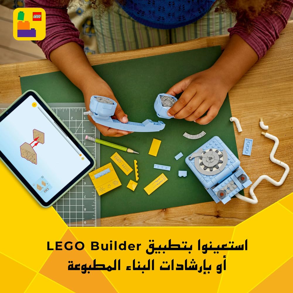 LEGO 31174 Creator 3in1 Retro Telephone Building Set (383 Pieces) | Vintage Telephone, Retro Radio & Classic Mobile Phone Models | Building Toy for Kids 8+