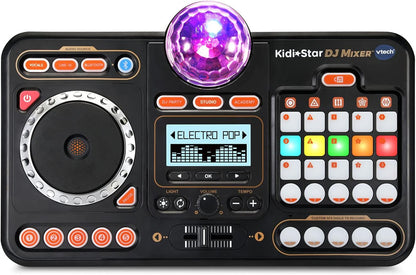 VTech Kidi Star DJ Mixer | Kids DJ Mixing Console with Bluetooth, DJ Turntable, Recording Studio, Sound Effects, Party Lights & Music Games | Interactive Music Toy
