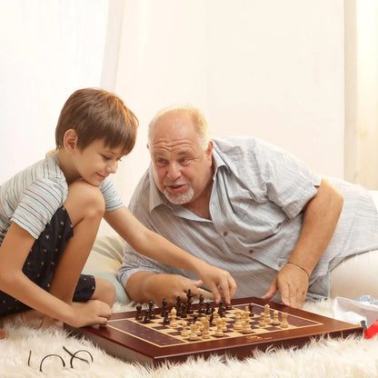 Miko Chess Grand: The World's Smartest AI-Powered Electronic Chess Board | Fully Automated Magnetic Wooden Set with Self-Moving Pieces for All Skill Levels - Jaiman Toys