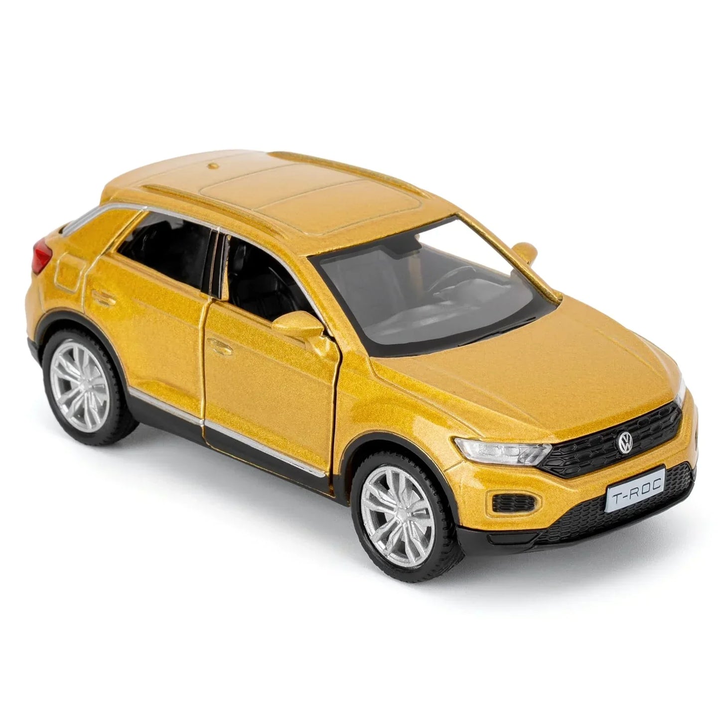 RMZ City Volkswagen T-Roc SUV 1:36 Die-Cast Car | Pull Back & Go | Openable Doors | Blue / Gold