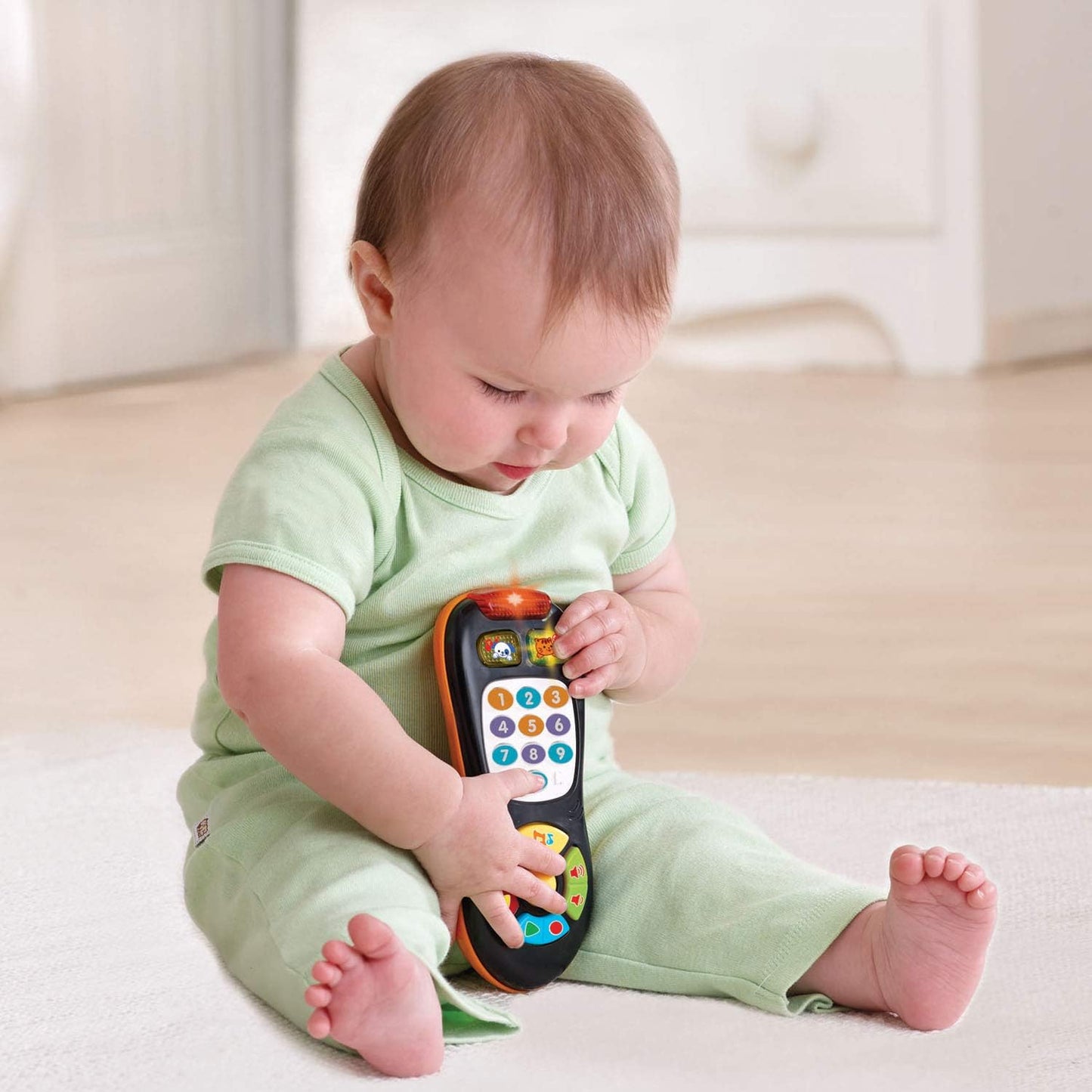 VTech Click and Count Remote, Black | Interactive Learning Remote Control Toy with Numbers, Music, Lights & Educational Sounds