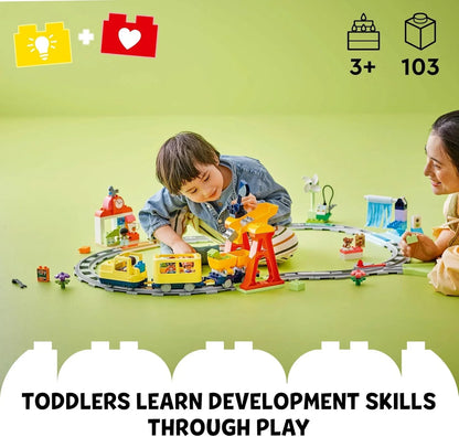 LEGO 10428 DUPLO Town Big Interactive Community Train Set – Toddler Toy 3+