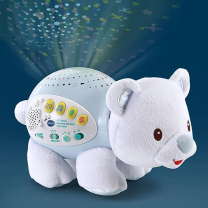 VTech Baby Lil' Critters Soothing Starlight Polar Bear Nursery Projector | Musical Night Light, Cry Sensor & Star Projection Sleep Soother