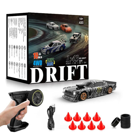 Chassis Model 1:43 RC Drift Race Car 4WD Ready to Go Mini Car Toy With Gyro