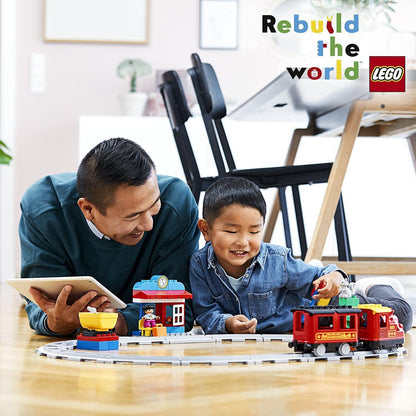 LEGO 10874 Duplo Town Steam Train (59 Pcs) – Educational Building Blocks Set for Kids 2–5 Years