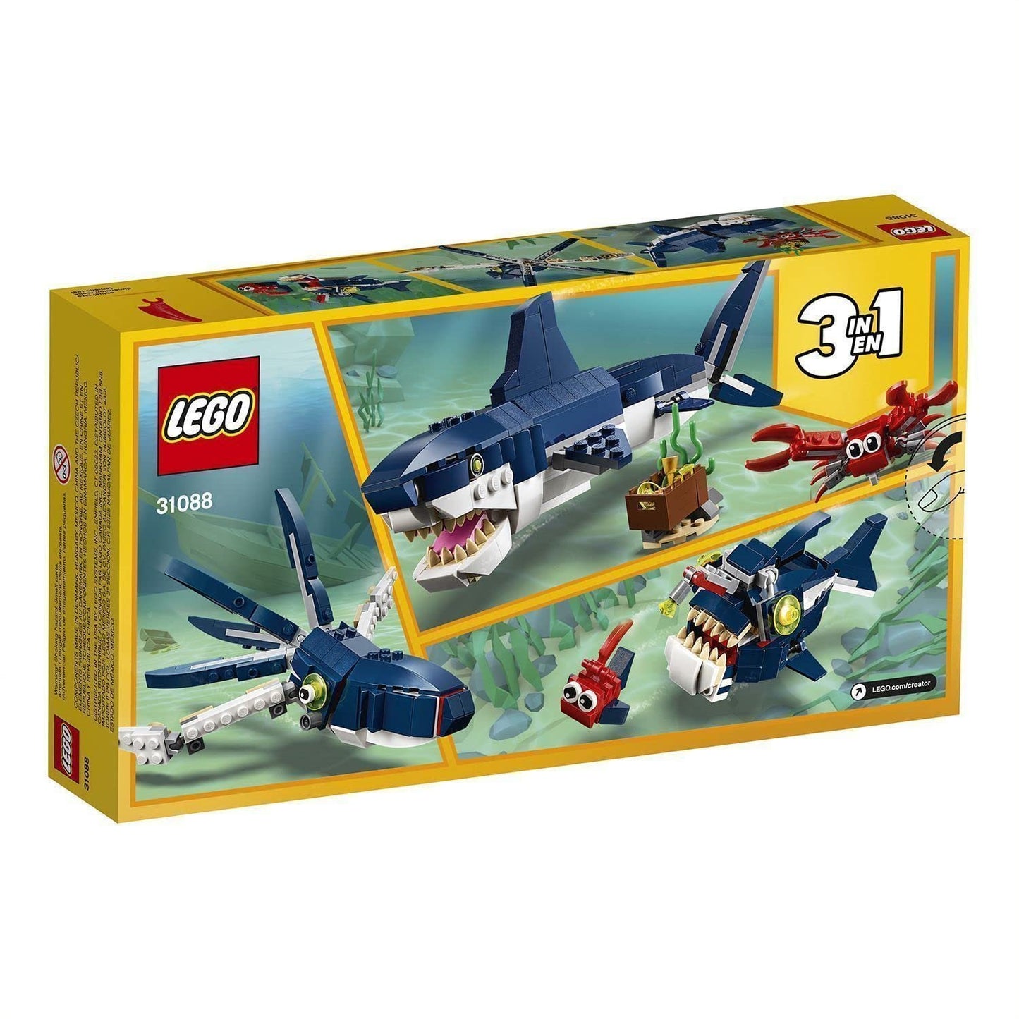 LEGO CREATOR Deep Sea Creatures Building Blocks For Kids (230 Pcs) 31088