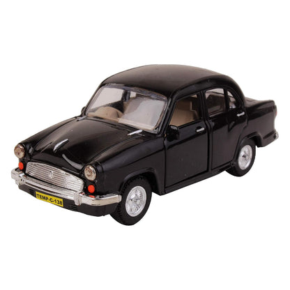 Centy Wheel Force Ambassador Pull Back Toy Car with Openable Doors | Classic Indian Sedan Model | Friction Powered | Black | Ages 3+