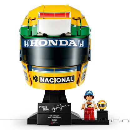 LEGO® Editions Ayrton Senna Helmet 43024 – F1® Racing Helmet Model Building Set | 931-Piece Collectible Display Model