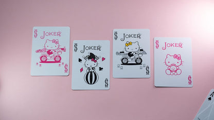 Bicycle Hello Kitty Playing Cards – Black & Pink Deck with Air-Cushion Finish