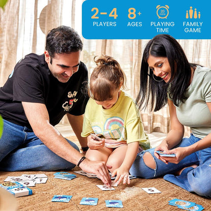 Binca Card Game - Fletter Crunch, Mental Math Game for Kids, Fast-paced Fun for Family Game Night, Addition & Subtraction, Gifts for Kids Ages 8, 9, 10, 11 Years, 2-4 Players - Jaiman Toys