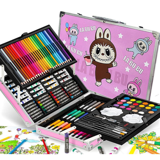 Unicorn Art Set – 145+ Piece Drawing & Painting Kit for Kids 5+ (LABUBU) - Jaiman Toys
