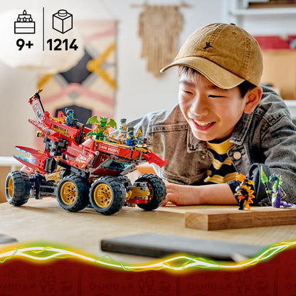 LEGO NINJAGO Land Bounty 71869 – 3-in-1 Ninja Vehicle Building Set with 6 Minifigures (1,214 Pieces, Ages 9+)