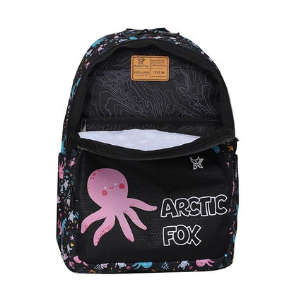Arctic Fox Wink Octopus Black 21 Liters School Backpack for Boys and Girls - Jaiman Toys