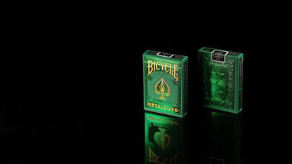 Bicycle Metalluxe Green Playing Cards – Metallic Foil Poker Deck with Air-Cushion Finish