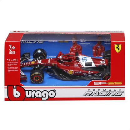 Bburago 1:43 Ferrari SF-25 #16 Charles Leclerc 2025 Formula 1 Racing Die-Cast Model Car – Official Licensed Collectible 18-36853