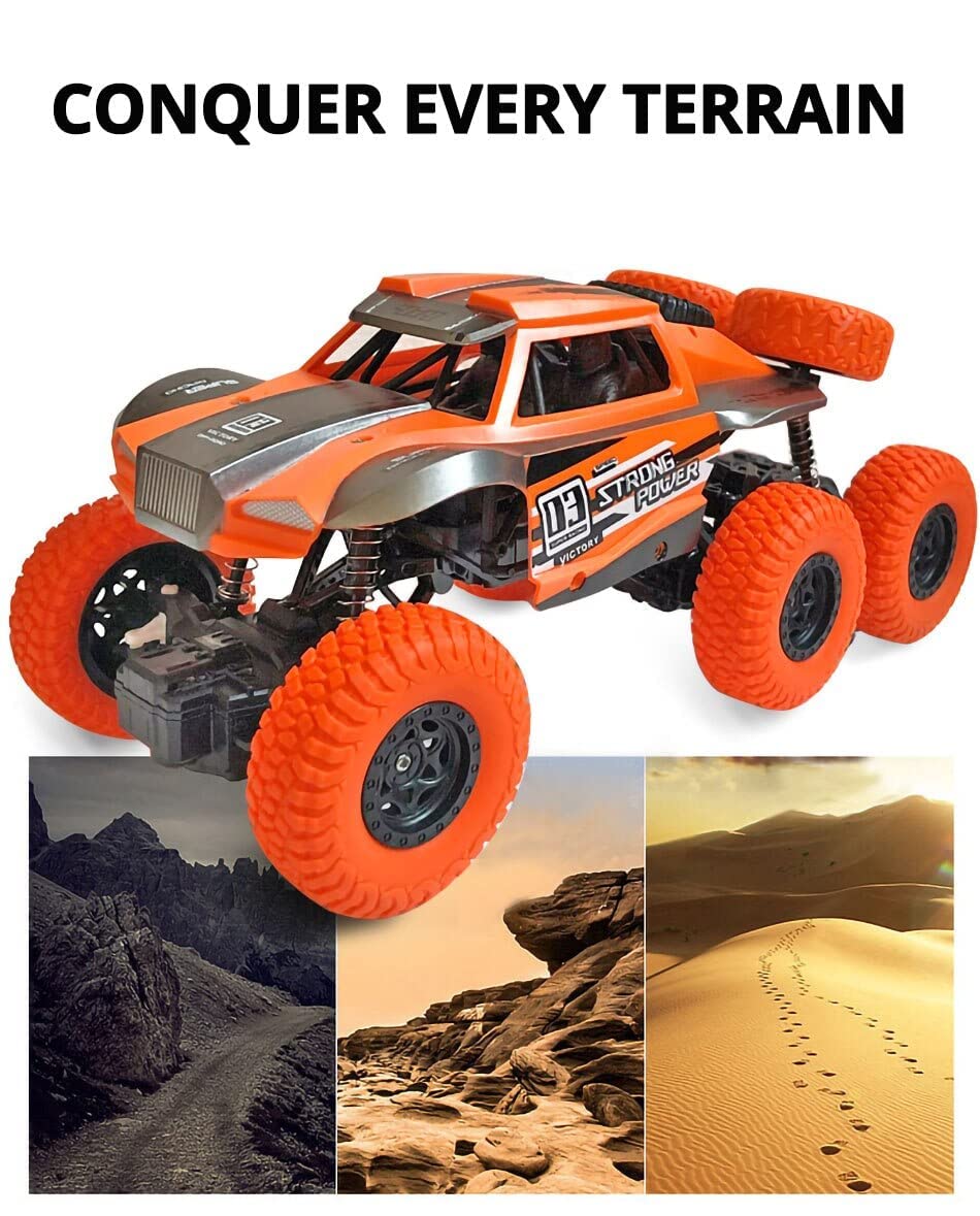 4WD Monster Off-Roader RC Stunt Car 1:20 – 2.4GHz Remote Control Off-Road Truck with Big Wheels (Rechargeable, 6+ Years)