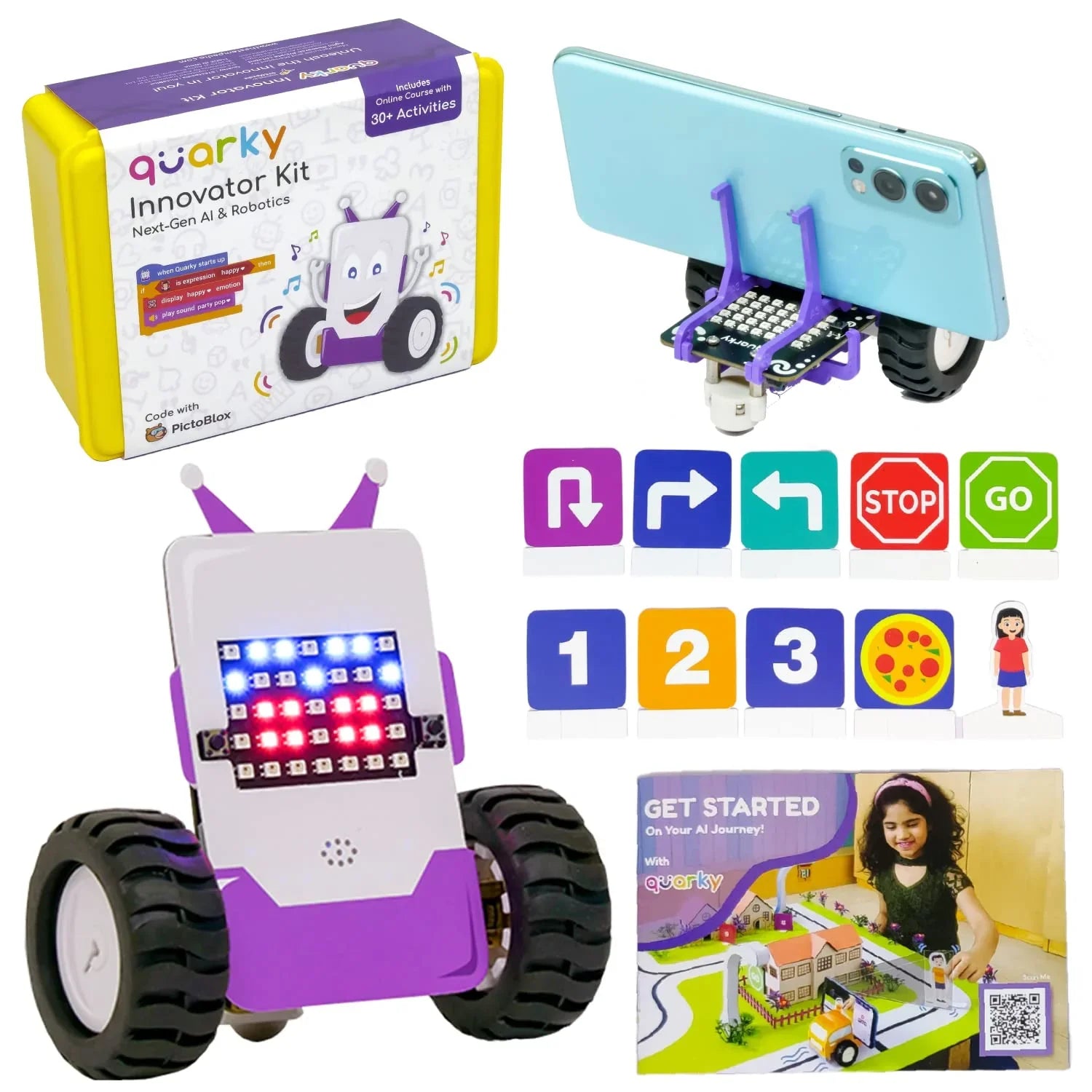 STEMpedia Quarky Innovator Kit – AI & Robotics Learning Kit for Kids 7+ | 30+ AI & ML Projects | Best AI Robot Toy Kit for STEM Education - Jaiman Toys