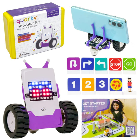 STEMpedia Quarky Innovator Kit – AI & Robotics Learning Kit for Kids 7+ | 30+ AI & ML Projects | Best AI Robot Toy Kit for STEM Education - Jaiman Toys