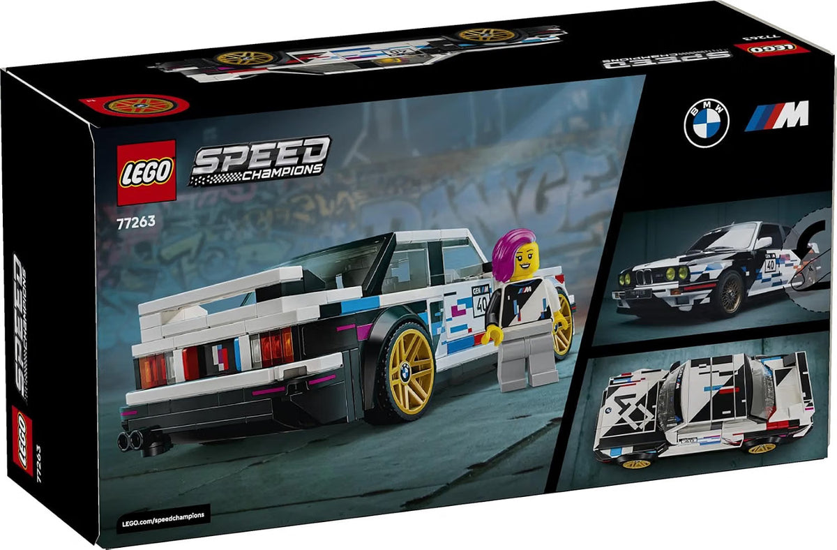 LEGO 77263 Speed Champions BMW M3 E30 – Collectible Race Car with Driver Minifigure, 358 Pieces, Ages 9+