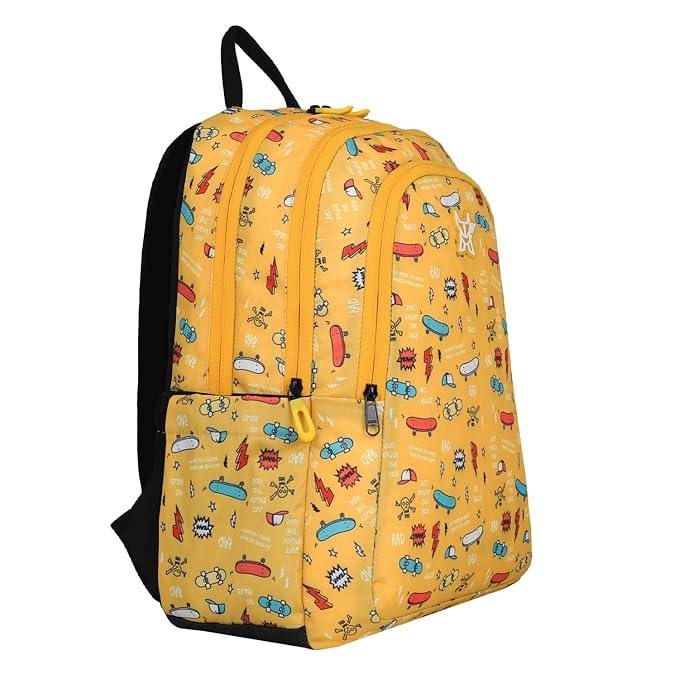 Arctic Fox Bitsy Skate Yellow 21 Liters School Backpack for Boys and Girls - Jaiman Toys