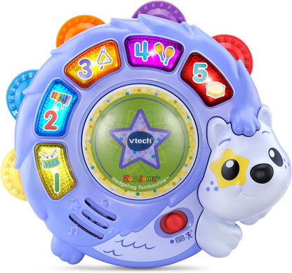 VTech Zoo Jamz Hedgehog Tambourine Interactive Musical Toy for Toddlers | Learning Instrument with Lights, Games & Songs