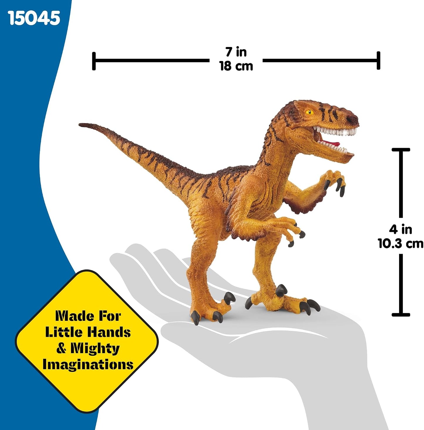 Schleich Dinosaurs - Velociraptor Toy Figurine - Kids Ages 4+, 15045 | Dinosaur Figurine, Realistic Animal Toys, Dino Figure for Boys and Girls, Screen-Free Imaginative Pretend Play