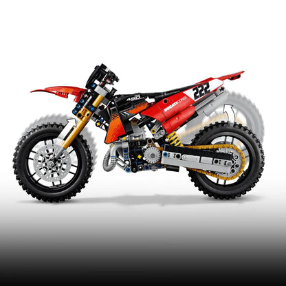 LEGO 42238 Technic Ducati Desmo450 MX Factory Motorcycle – 457-Piece Motocross Bike Building Set, Ages 10+